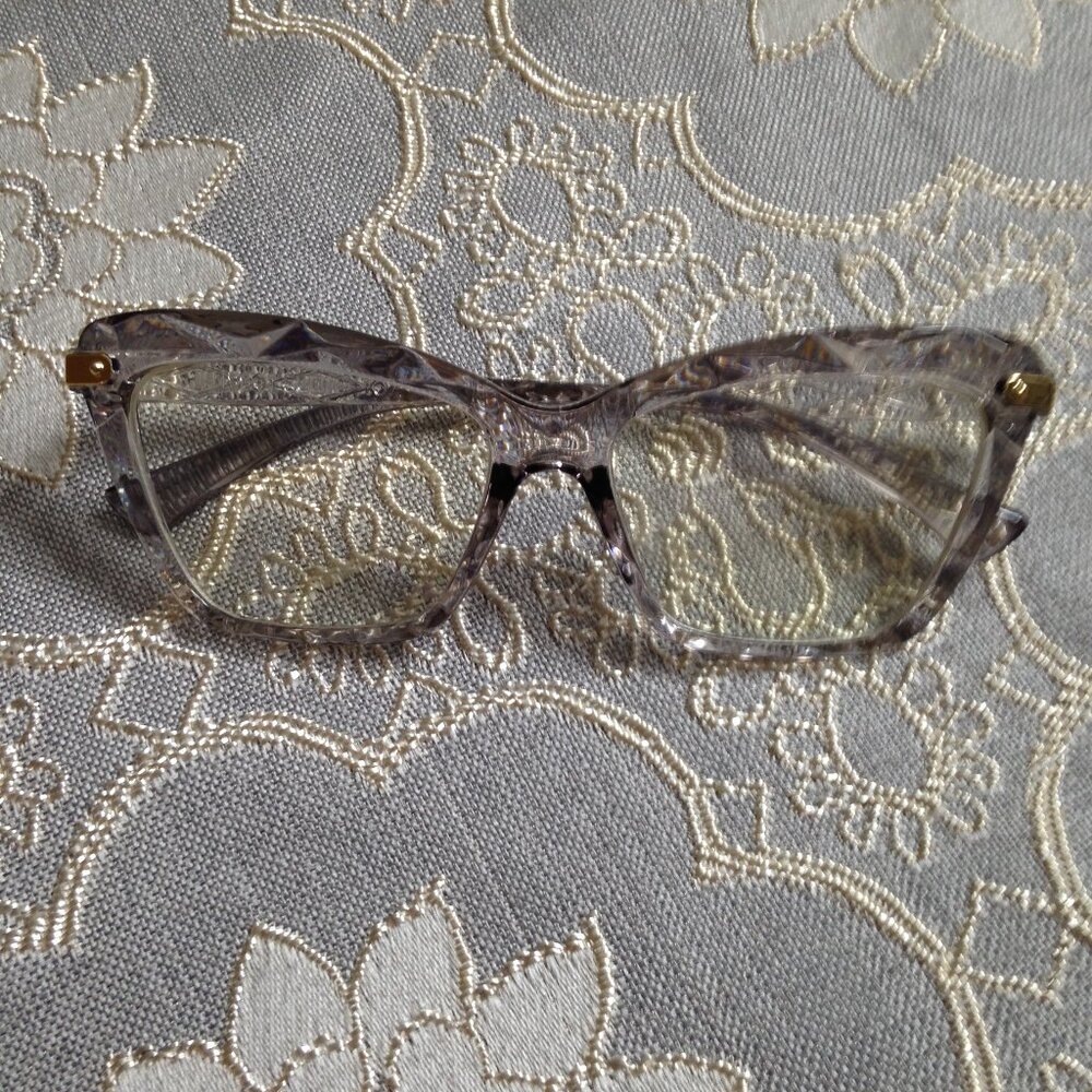 5/$13| ***** Semi cat eye computer plastic regular transparent eyeglass …